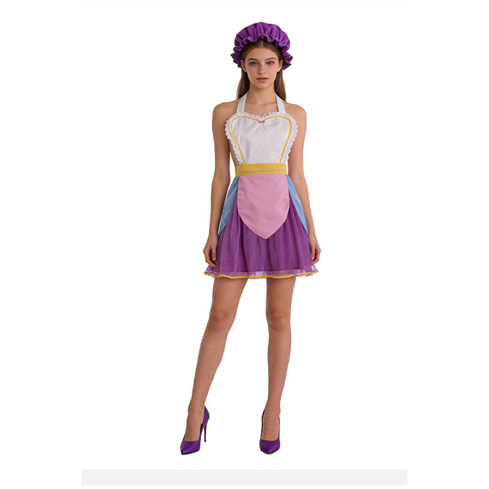 Mrs. Potts weblich Kleid Beauty And The Beast Mrs. Potts Cosplay Kostüm