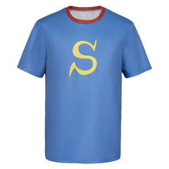 Okita Sougo blau T-Shirt Gintama Sougo Cosplay Outfits