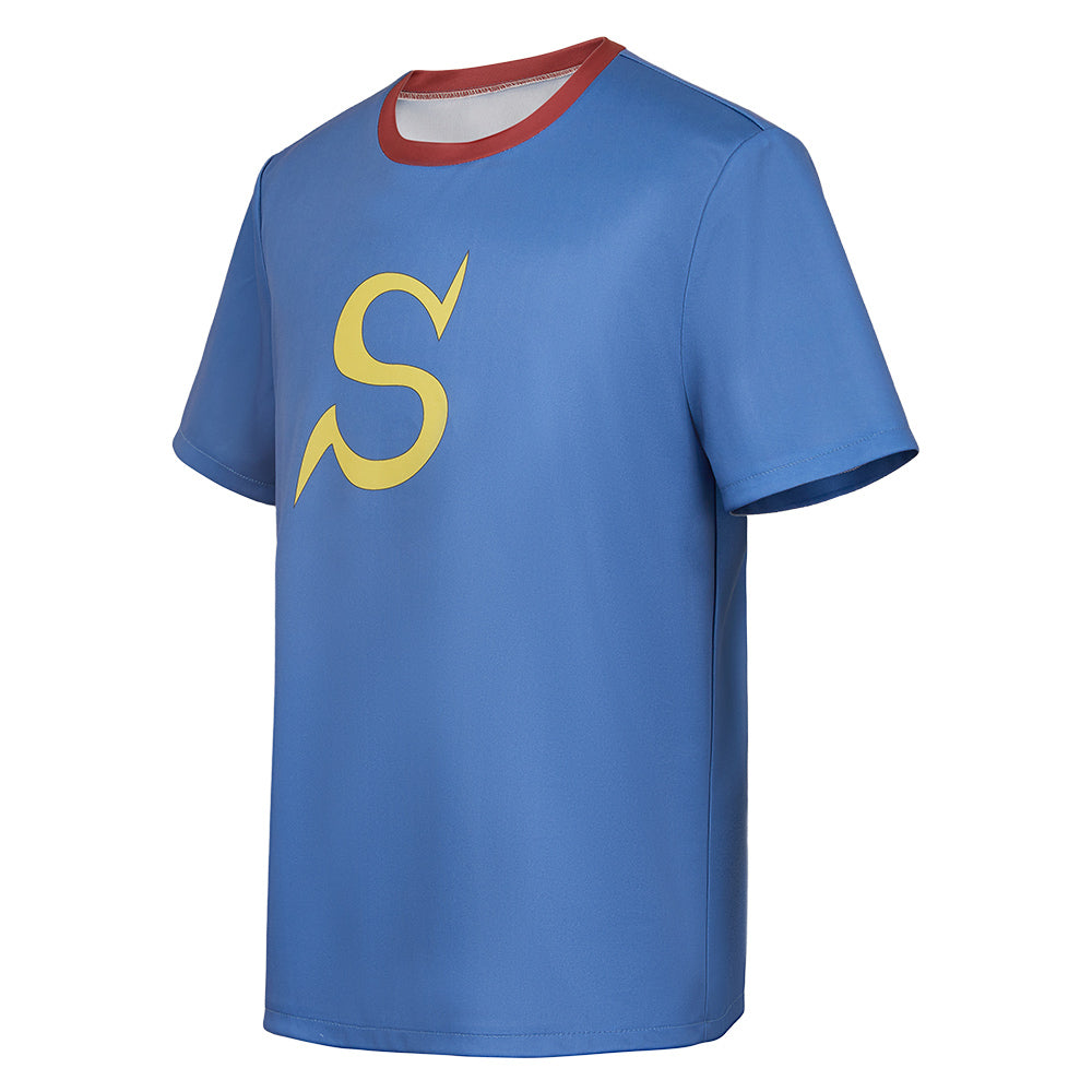 Okita Sougo blau T-Shirt Gintama Sougo Cosplay Outfits