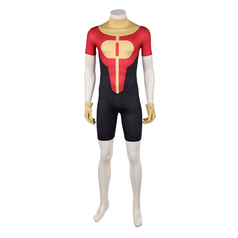 Oliver Grayson rot gelb Jumpsuit Invincible Omni-Man Cosplay Outfit