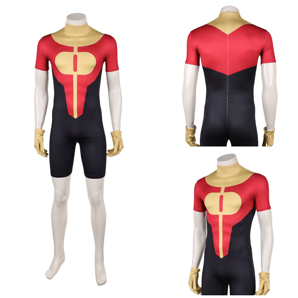 Oliver Grayson rot gelb Jumpsuit Invincible Omni-Man Cosplay Outfit