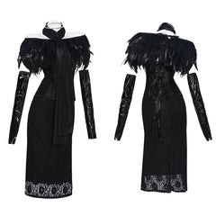 Padme Amidala schwarz Krosett Kleid Cosplay Kostüm	