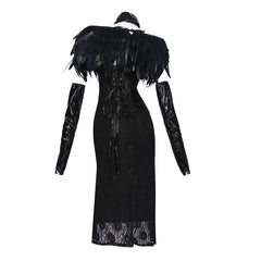 Padme Amidala schwarz Krosett Kleid Cosplay Kostüm	