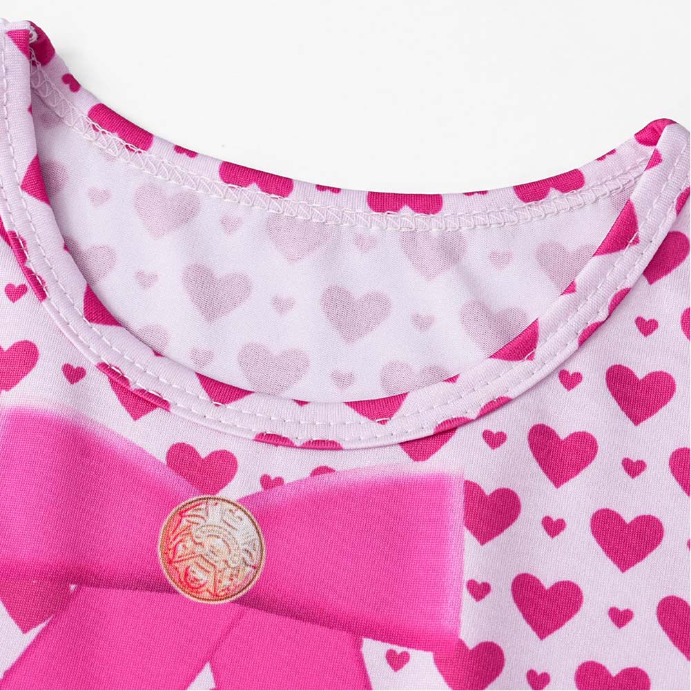 Pink Mädchen Kostüm Set Kleid Descendants: Wicked Wonderland Pink Cosplay Outfit 