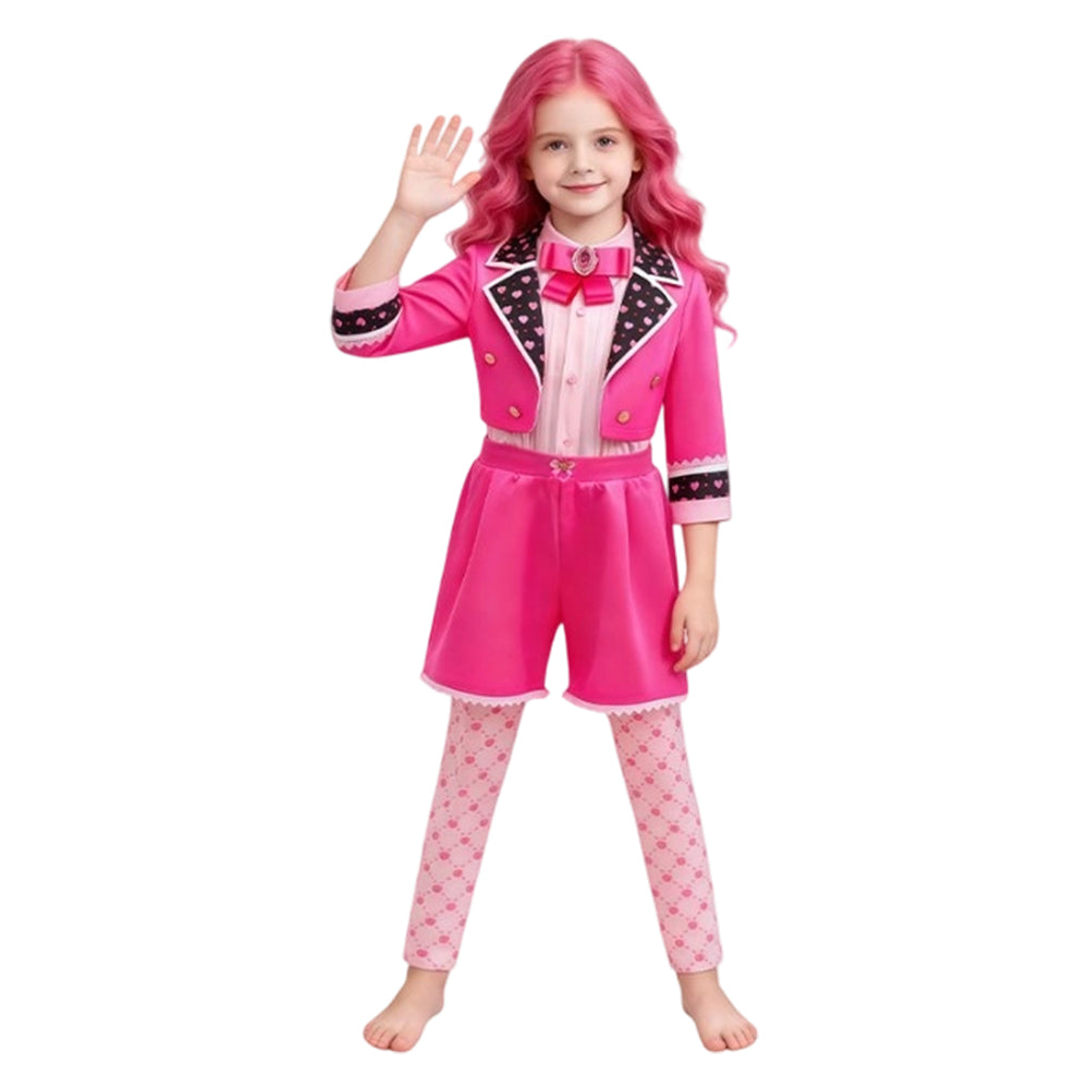 Princess Pink Kostüm Set Kinder Descendants: Wicked Wonderland Princess Pink Cosplay Outfit