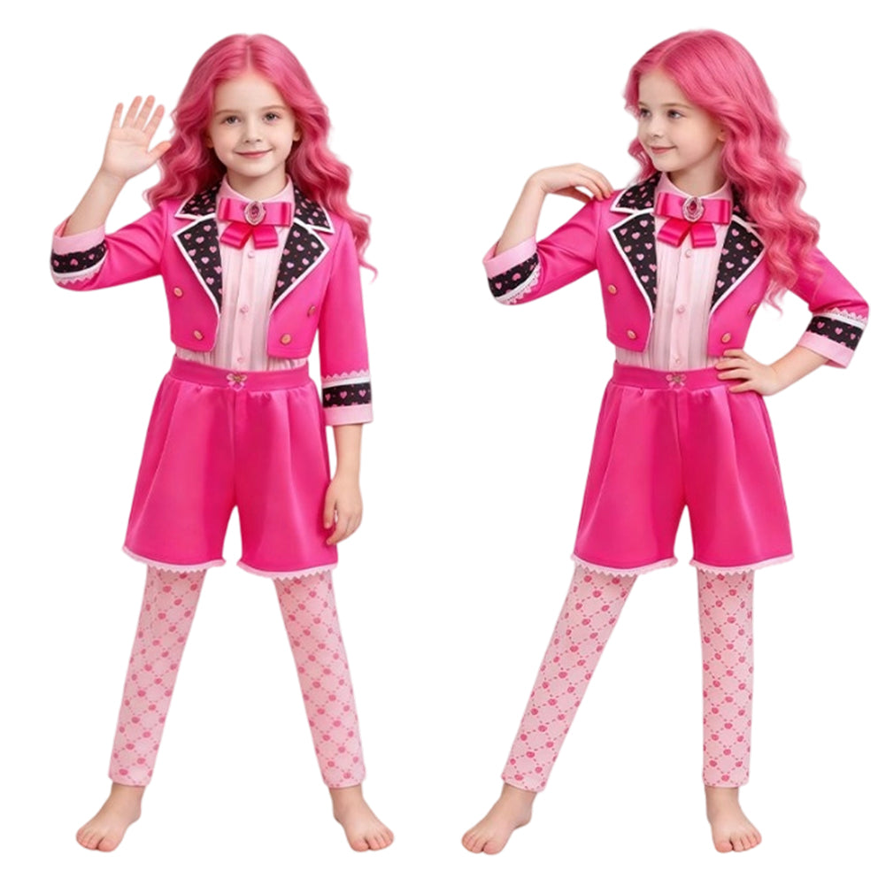 Princess Pink Kostüm Set Kinder Descendants: Wicked Wonderland Princess Pink Cosplay Outfit
