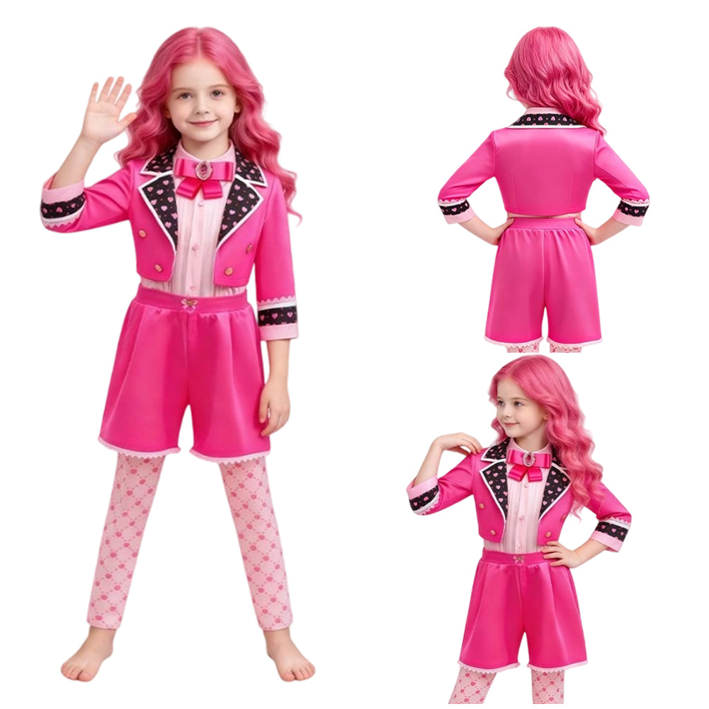 Princess Pink Kostüm Set Kinder Descendants: Wicked Wonderland Princess Pink Cosplay Outfit