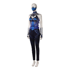 Prinzessin Kitana blau Kostüm Mortal Kombat Kitana Cosplay Outfit