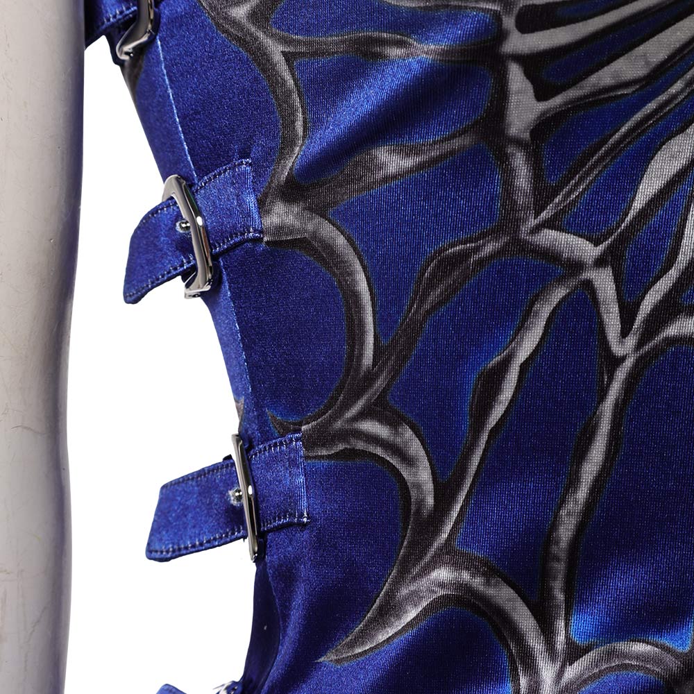 Prinzessin Kitana blau Kostüm Mortal Kombat Kitana Cosplay Outfit
