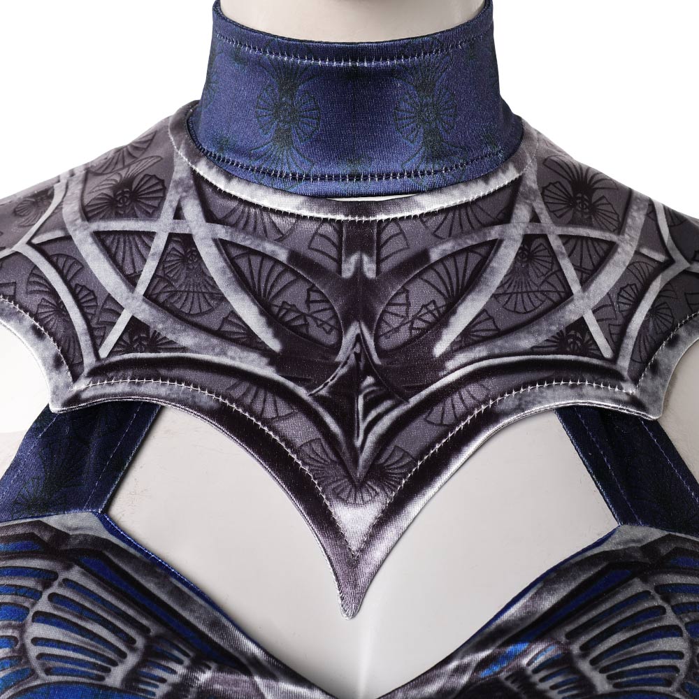 Prinzessin Kitana blau Kostüm Mortal Kombat Kitana Cosplay Outfit