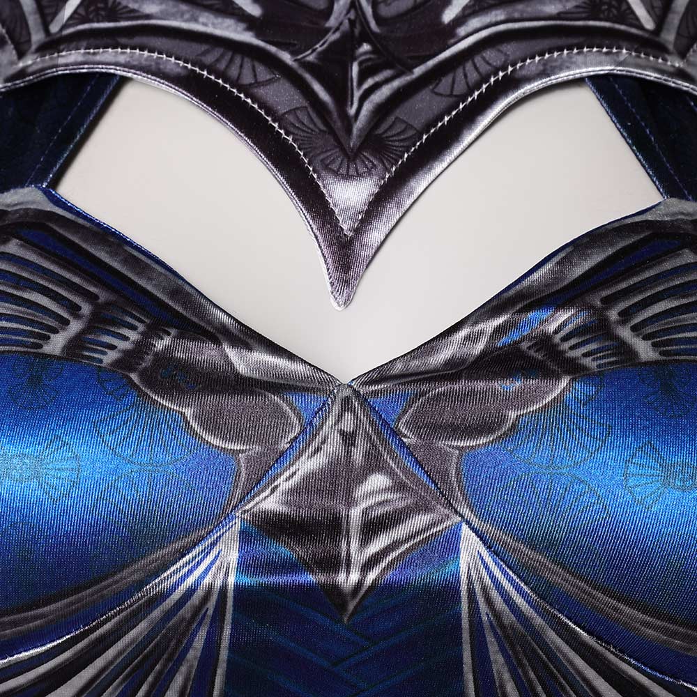 Prinzessin Kitana blau Kostüm Mortal Kombat Kitana Cosplay Outfit