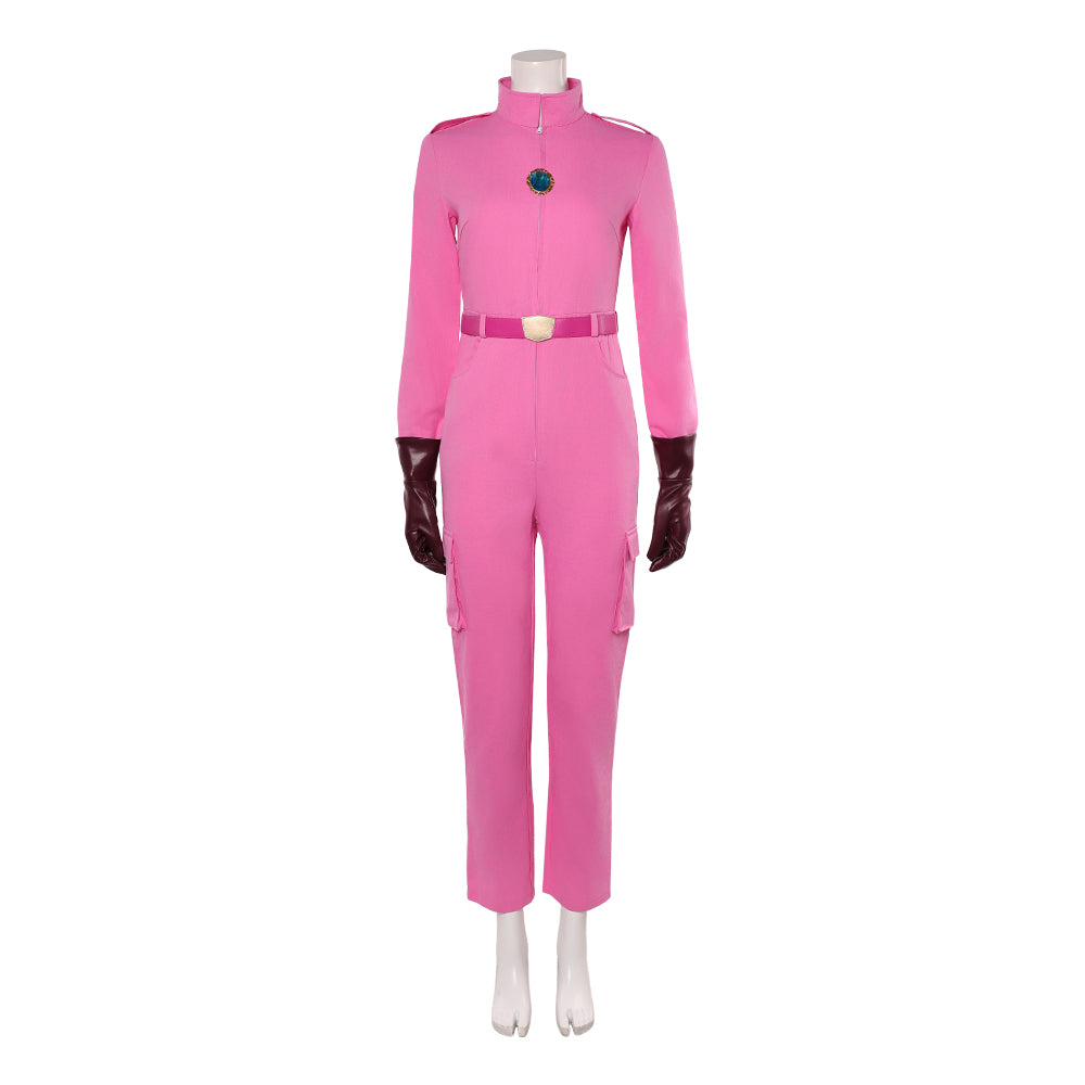 Prinzessin Peach rosa Jumpsuit Der Super Mario Galaxy Film Cosplay Kostüm