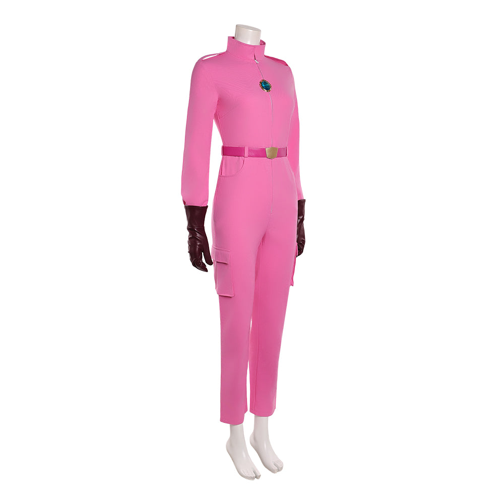 Prinzessin Peach rosa Jumpsuit Der Super Mario Galaxy Film Cosplay Kostüm