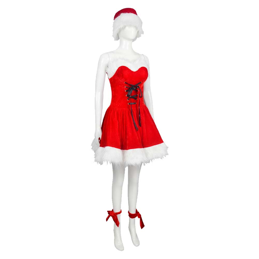 Red Dance rot Kleid Weihnachtskleid Damen Cosplay Kostüm