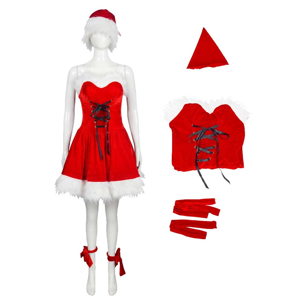 Red Dance rot Kleid Weihnachtskleid Damen Cosplay Kostüm