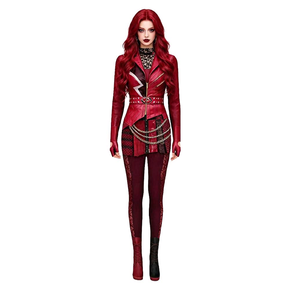 Red Descendants: Wicked Wonderland Kostüm Set Red Cosplay Outfit