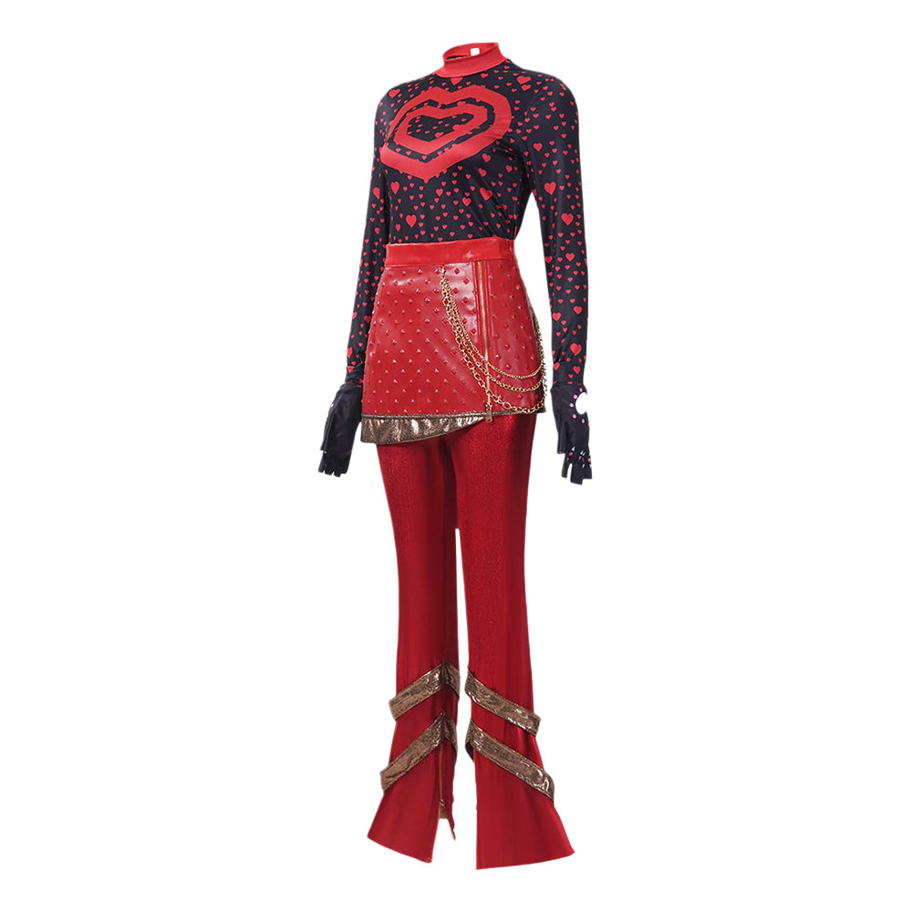 ​Red Kostüm Set Descendants: Wicked Wonderland Red Damen Cosplay Outfit