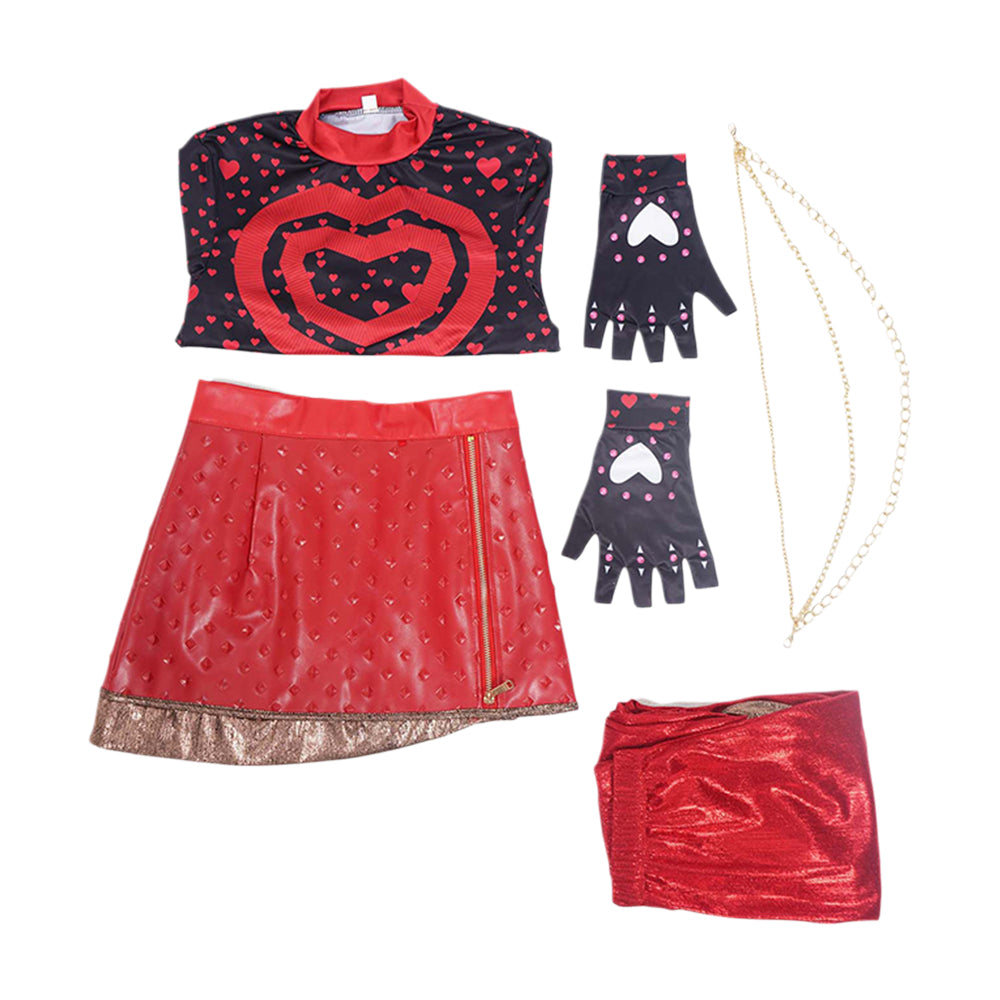 ​Red Kostüm Set Descendants: Wicked Wonderland Red Damen Cosplay Outfit
