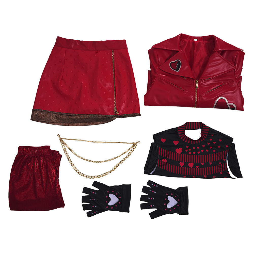 Red rot Kostüm Set Descendants: Wicked Wonderland Red Cosplay Outfit