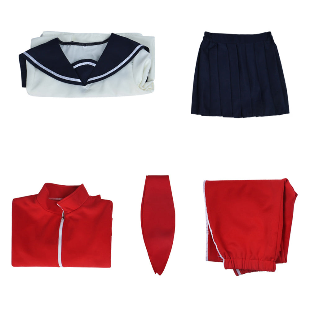 Schoolgirl Kagura Gintama rot Uniform Cosplay Outfits