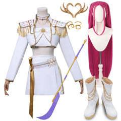 Mira weiß Kostüm KPop Demon Hunters HUNTRIX Mira weiß Cosplay Outfits