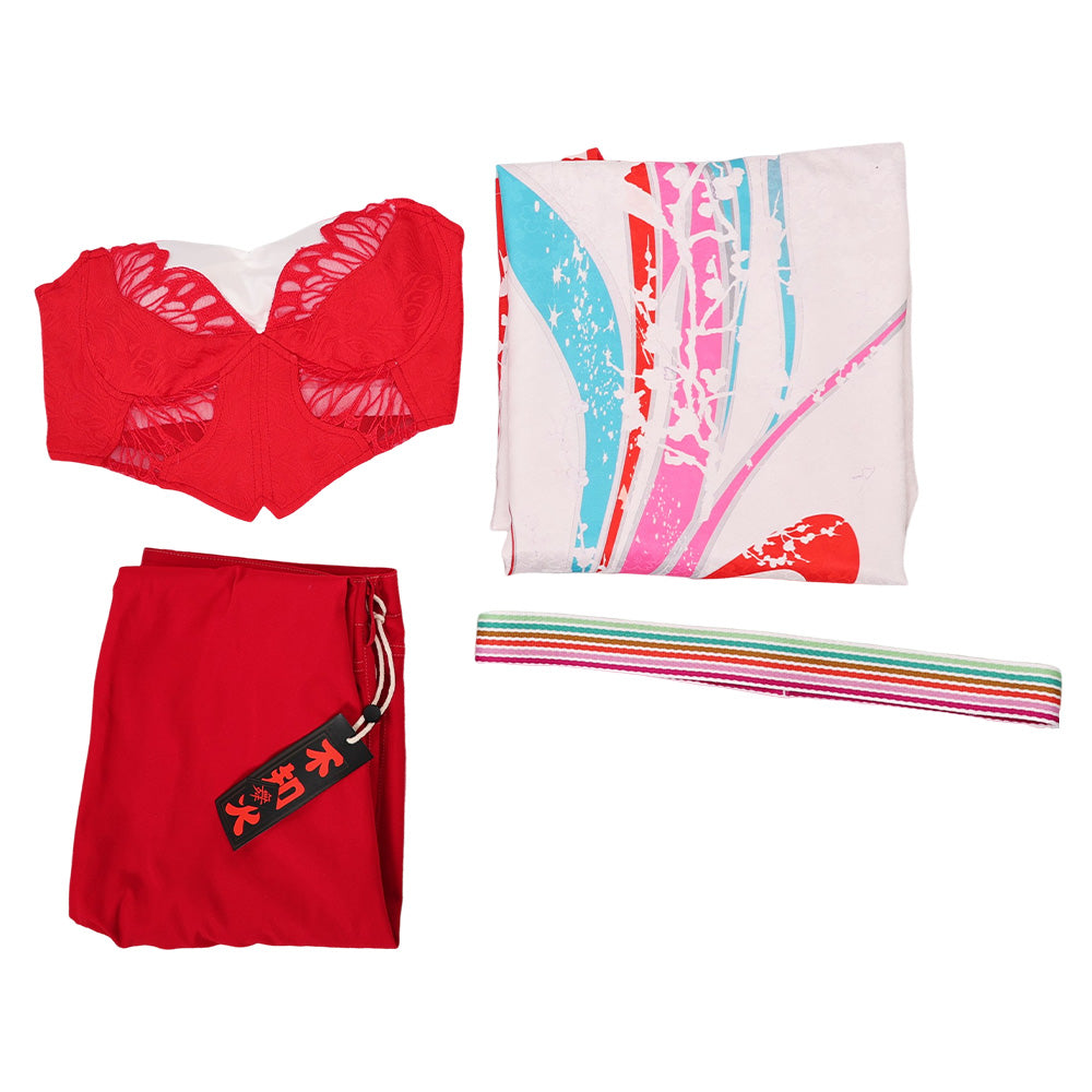 SF6 Mai Shiranui Rot Outfits Street Fighter Mai Cosplay Kostüm