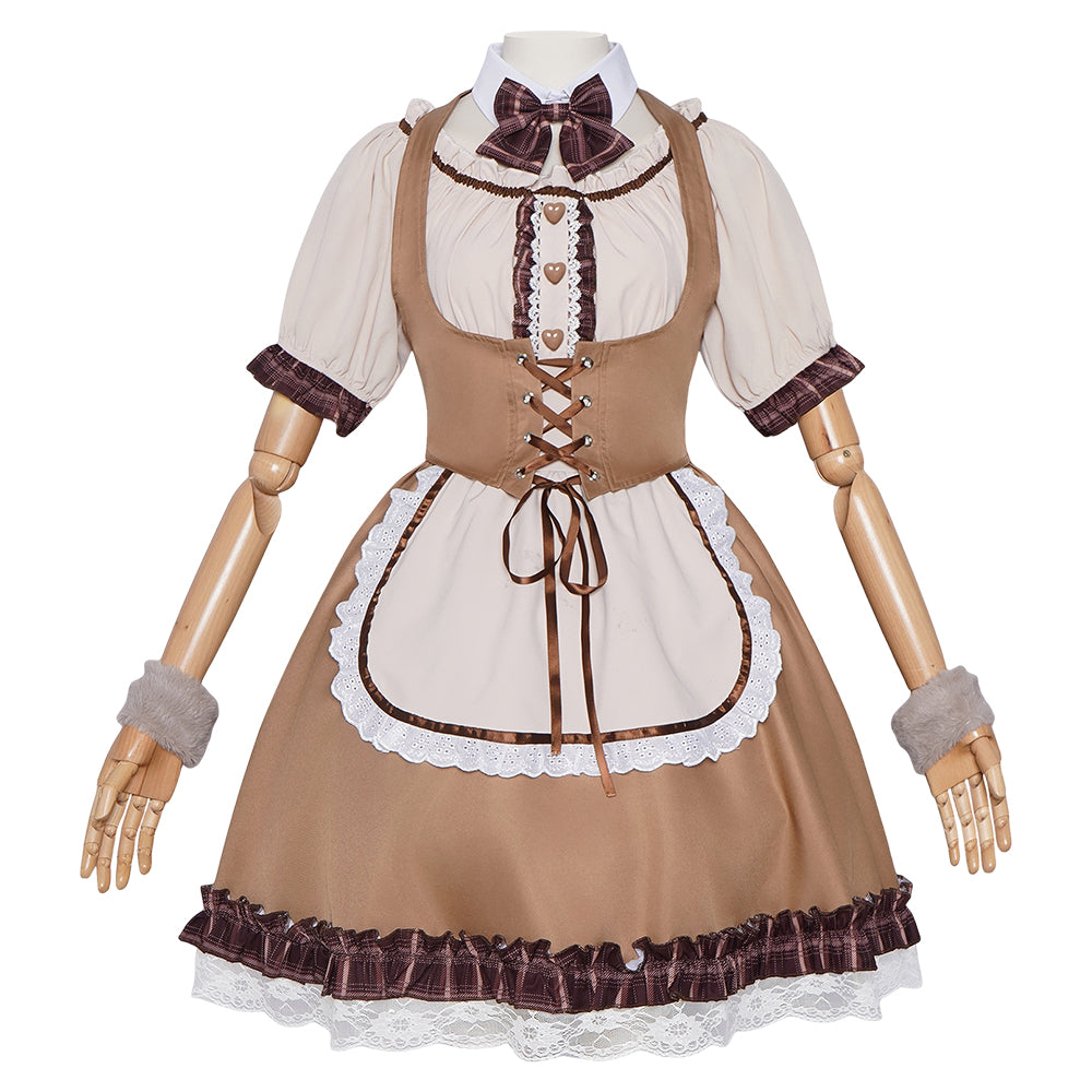 Shiba maid Kostüm Set Kleid Halloween Carnival Cosplay Outfit