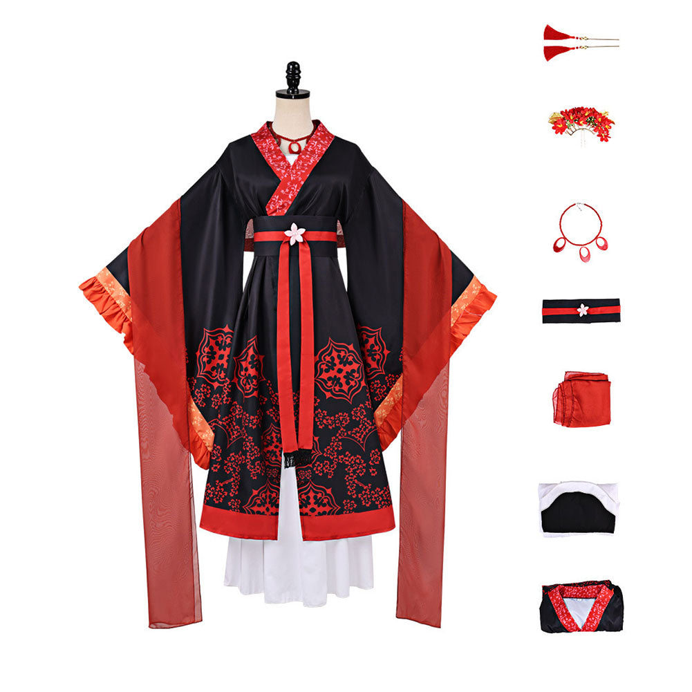 Shu Keigetsu rot Though I Am an Inept Villainess Kostüm Shu Keigetsu Cosplay Outfit