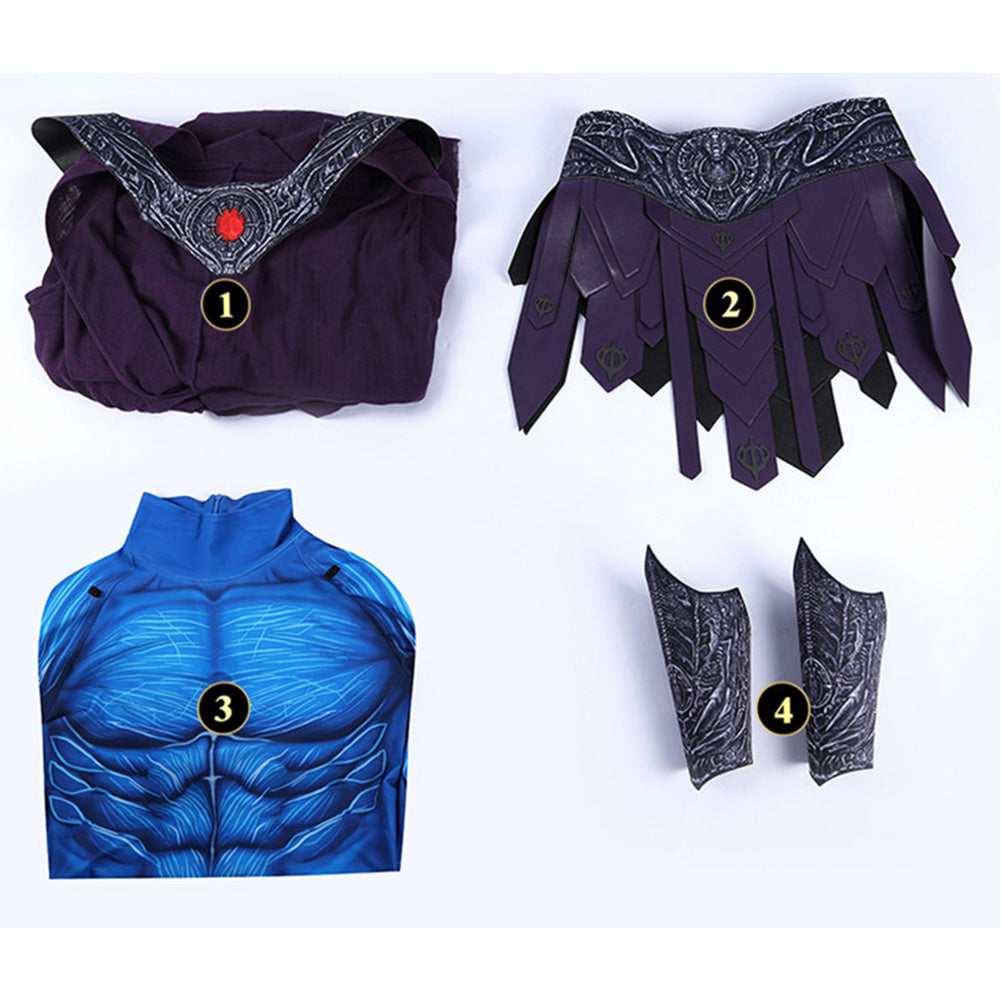 Skeleton King blau Kostüm Set Masters of the Universe 2026 Skeleton Outfit