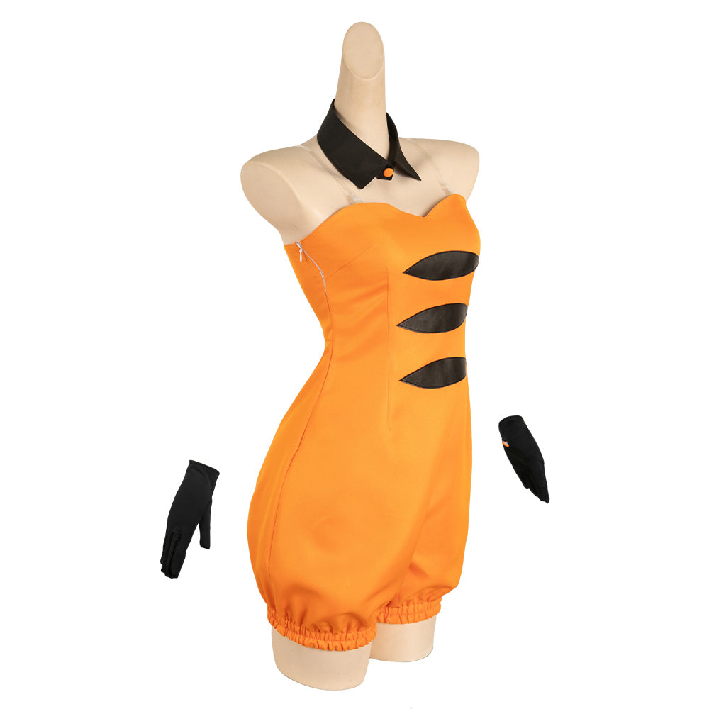 Splatoon Callie orange Jumpsuit Cosplay Outfits