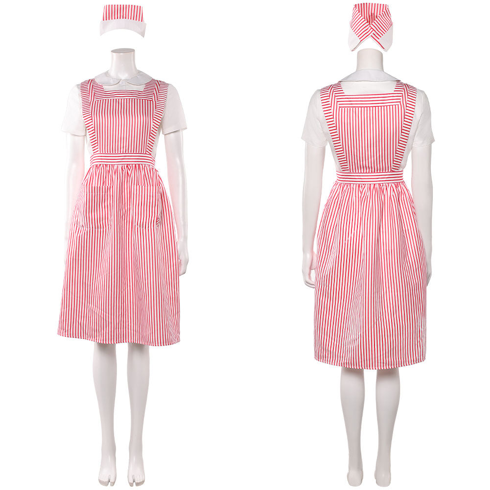 Stranger Things Nancy Wheeler rosa Kleid Cosplay Outfit