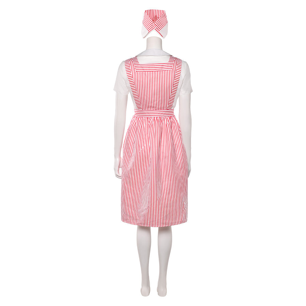 Stranger Things Nancy Wheeler rosa Kleid Cosplay Outfit