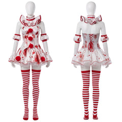 Terrifier weiß-rot Clown Kostüm Cosplay Outfit
