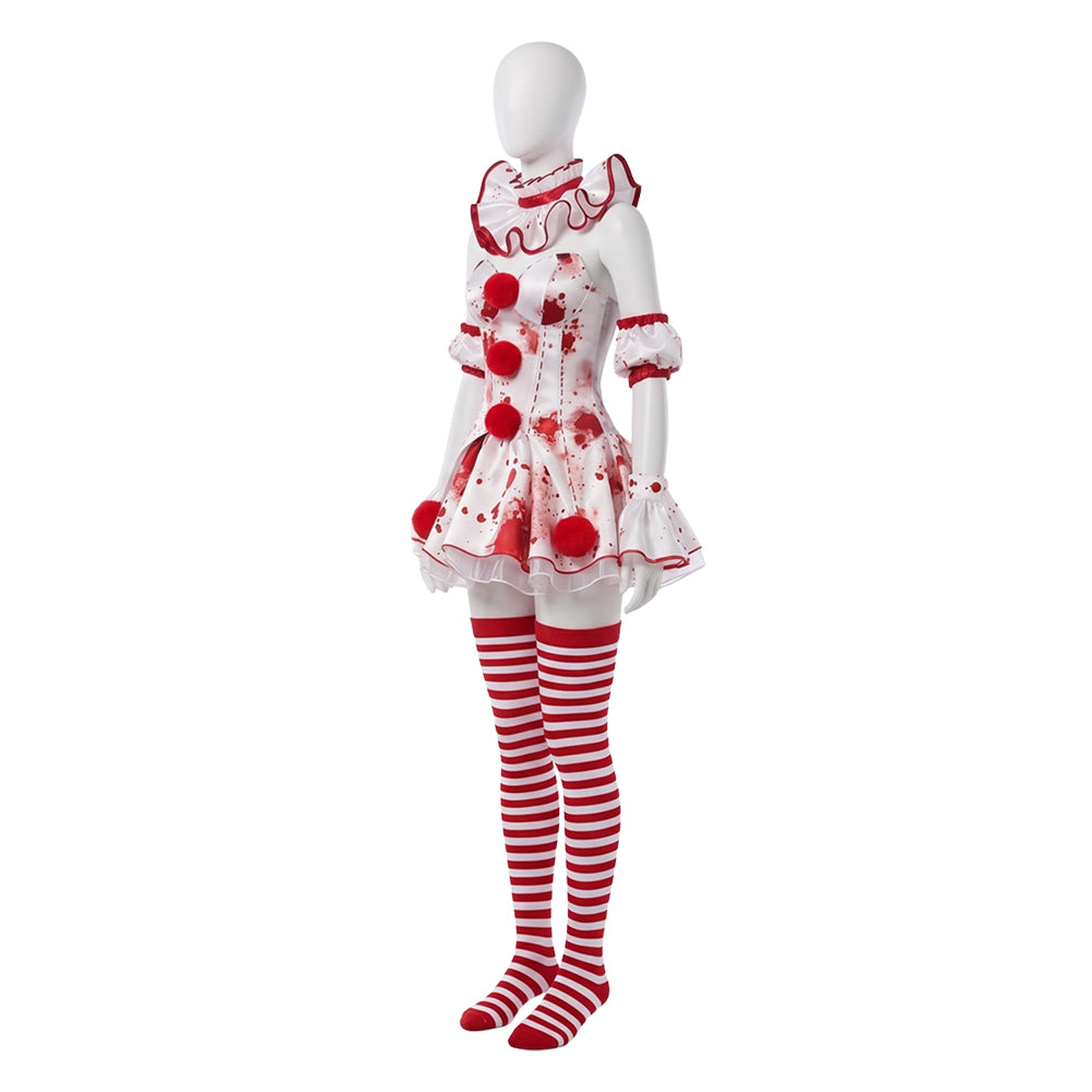 Terrifier weiß-rot Clown Kostüm Cosplay Outfit
