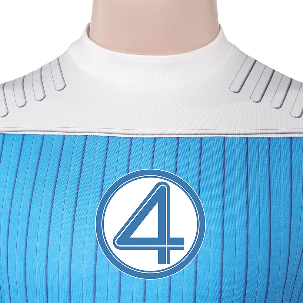 The Fantastic Four: First Steps (2025) The Thing blau Jumpsuit Benjamin Jacob Cosplay Kostüm 
