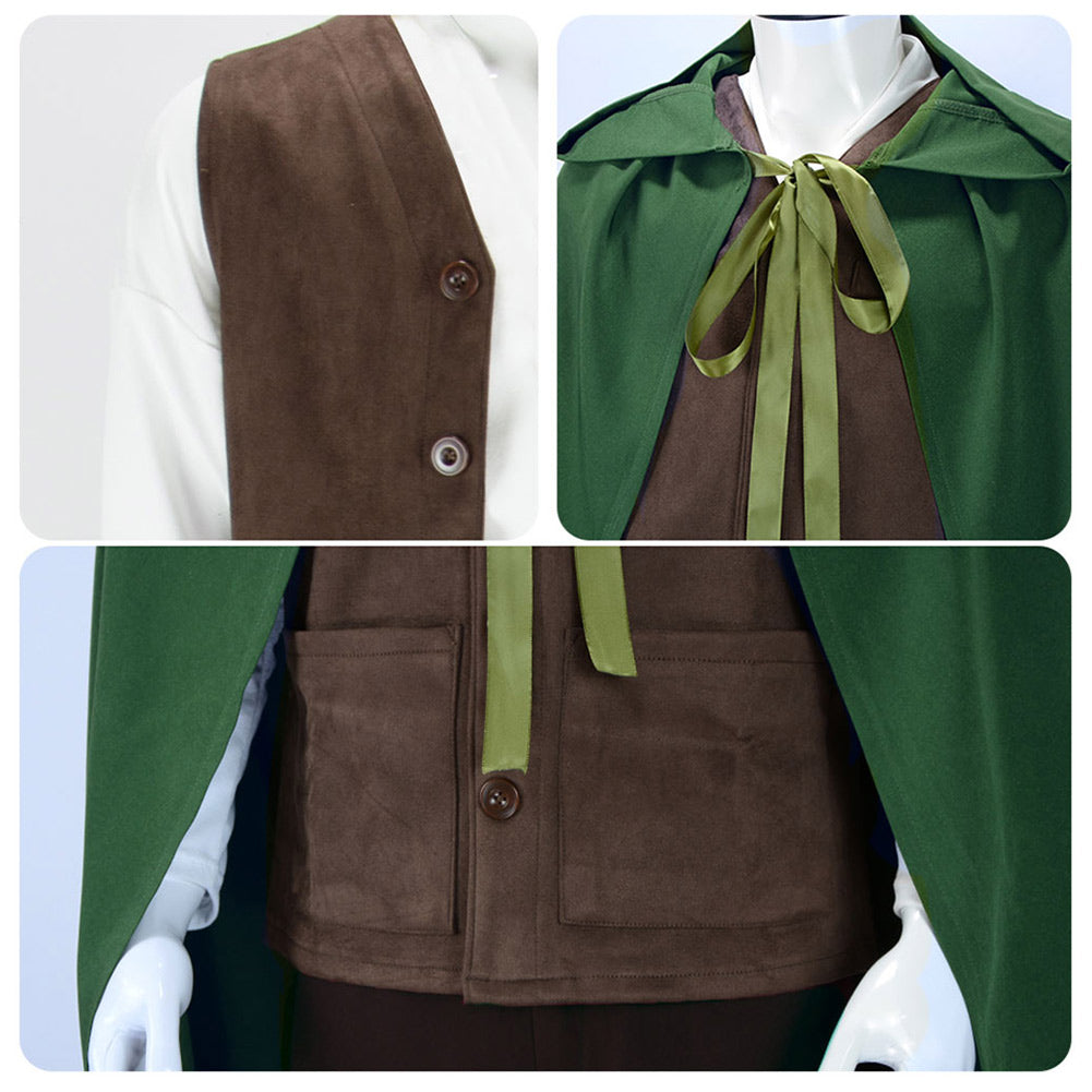The Lord of the Rings Frodo Baggins grün Kostüm Cosplay Outfits