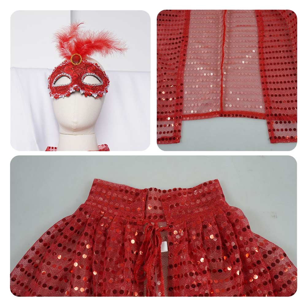 Umhang Maske Halloween Karneval Cosplay Kostüm Outfit
