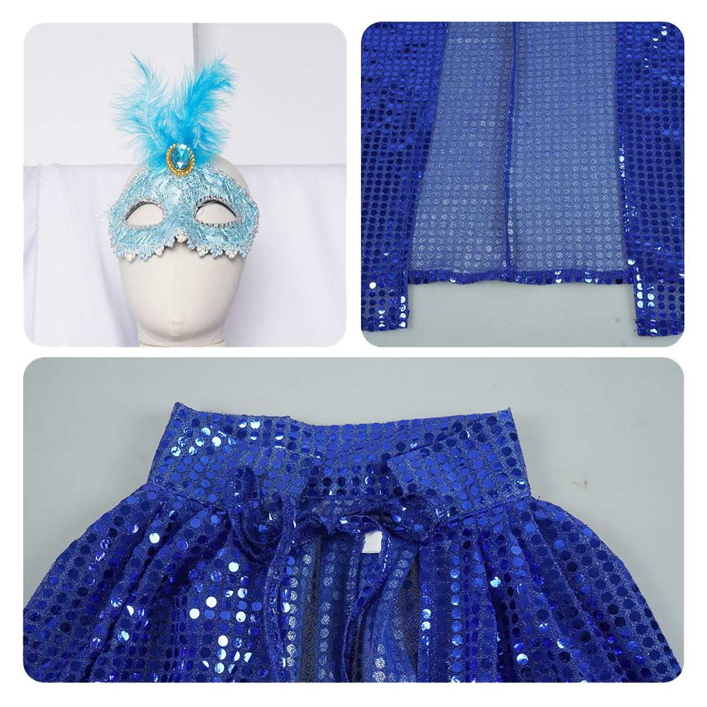 Umhang Maske Halloween Karneval Cosplay Kostüm Outfit