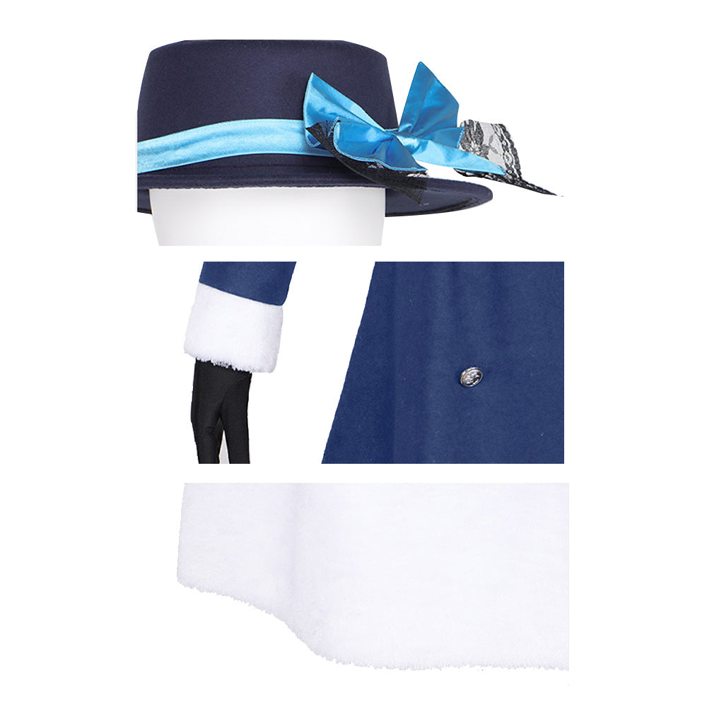 Vertin blau Uniform Reverse: 1999 Timekeeper Cosplay Outfit