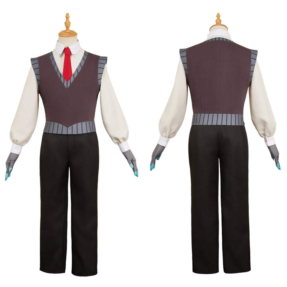 Vincent Whittman grau Kostüm Set Hazbin Hotel 2 Vox Cosplay Outfits