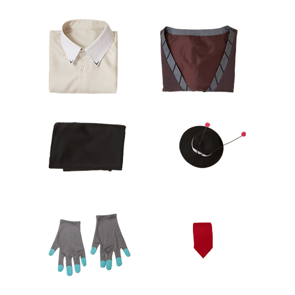 Vincent Whittman grau Kostüm Set Hazbin Hotel 2 Vox Cosplay Outfits