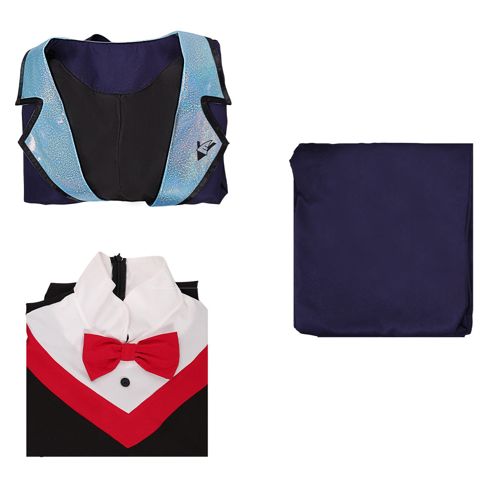 Vox blau Kostüm Set Hazbin Hotel Vox blau Cosplay Outfit	