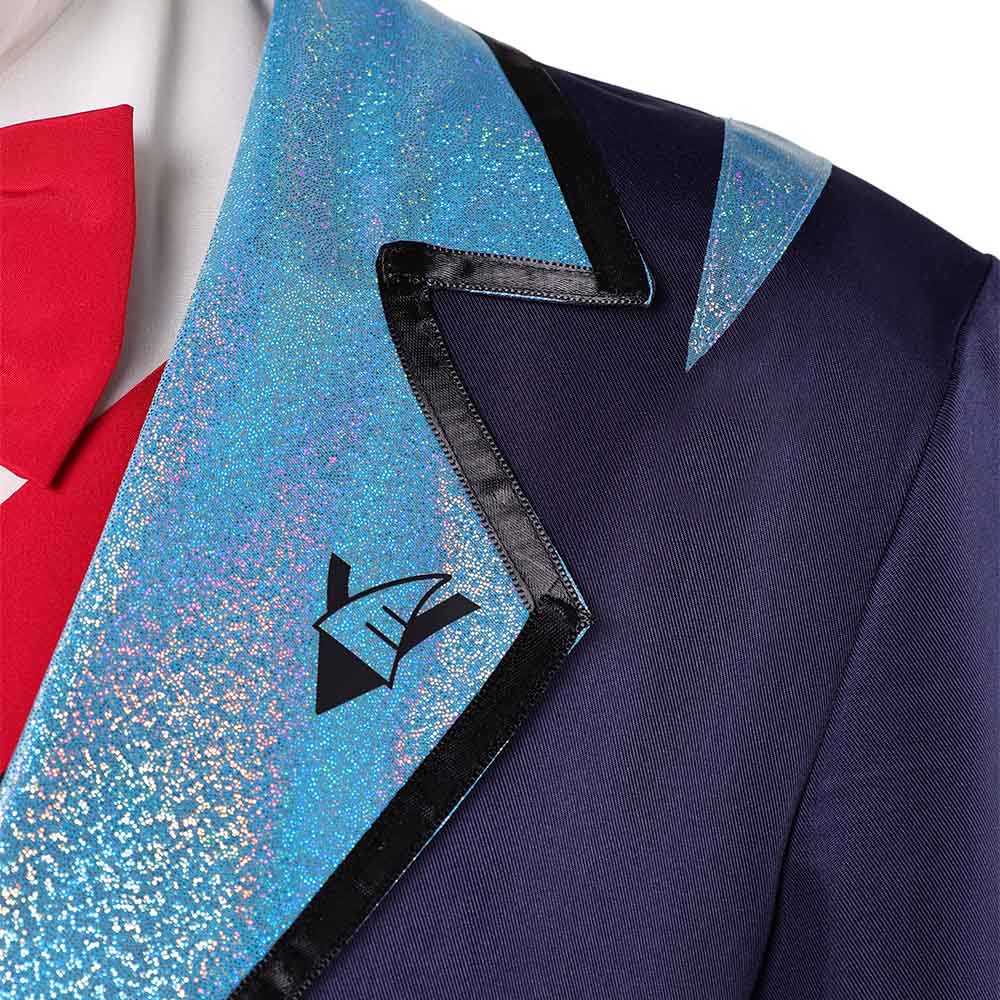 Vox blau Kostüm Set Hazbin Hotel Vox blau Cosplay Outfit	