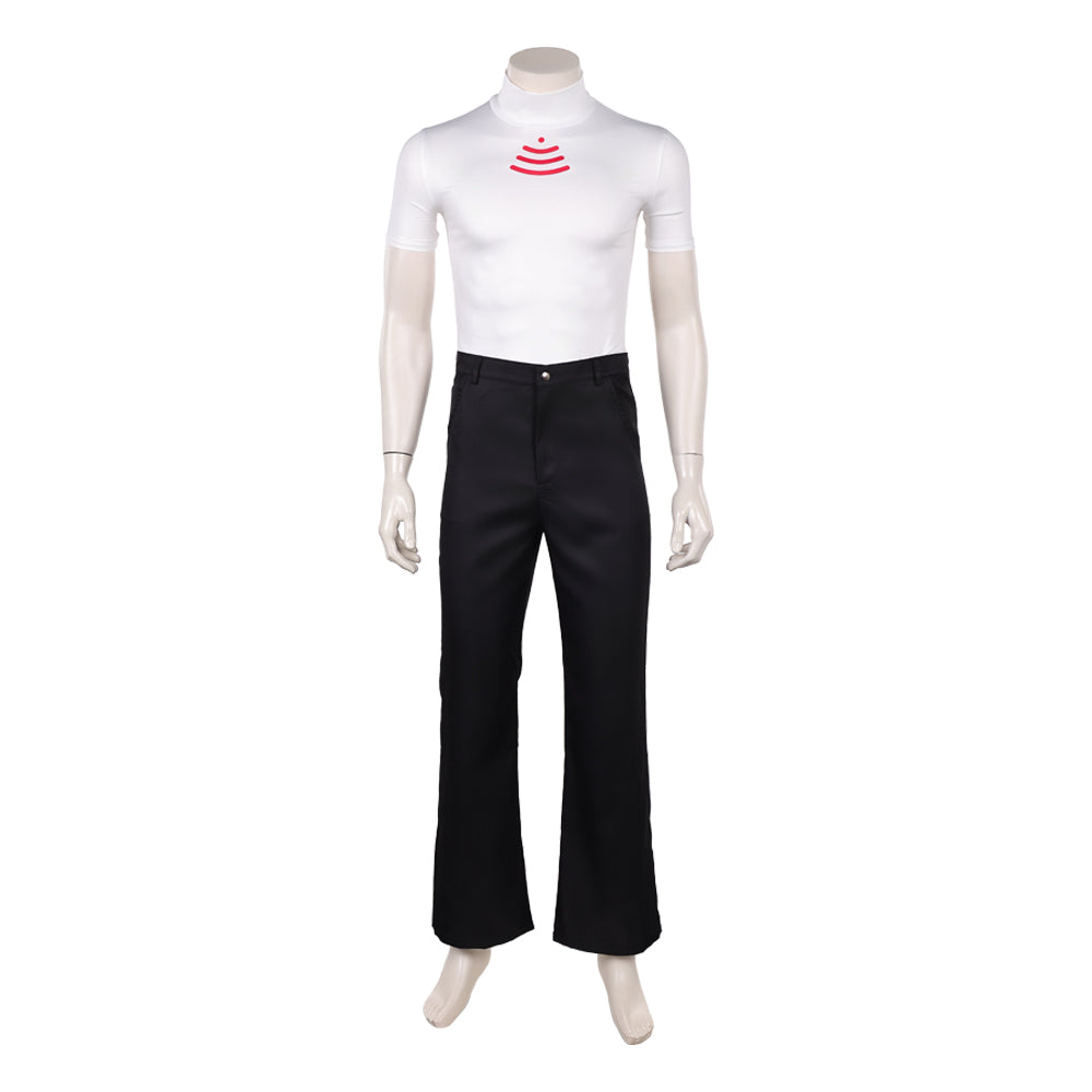 Vox schwarz Kostüm Hazbin Hotel 2025 Vincent Whittman Cosplay Outfit