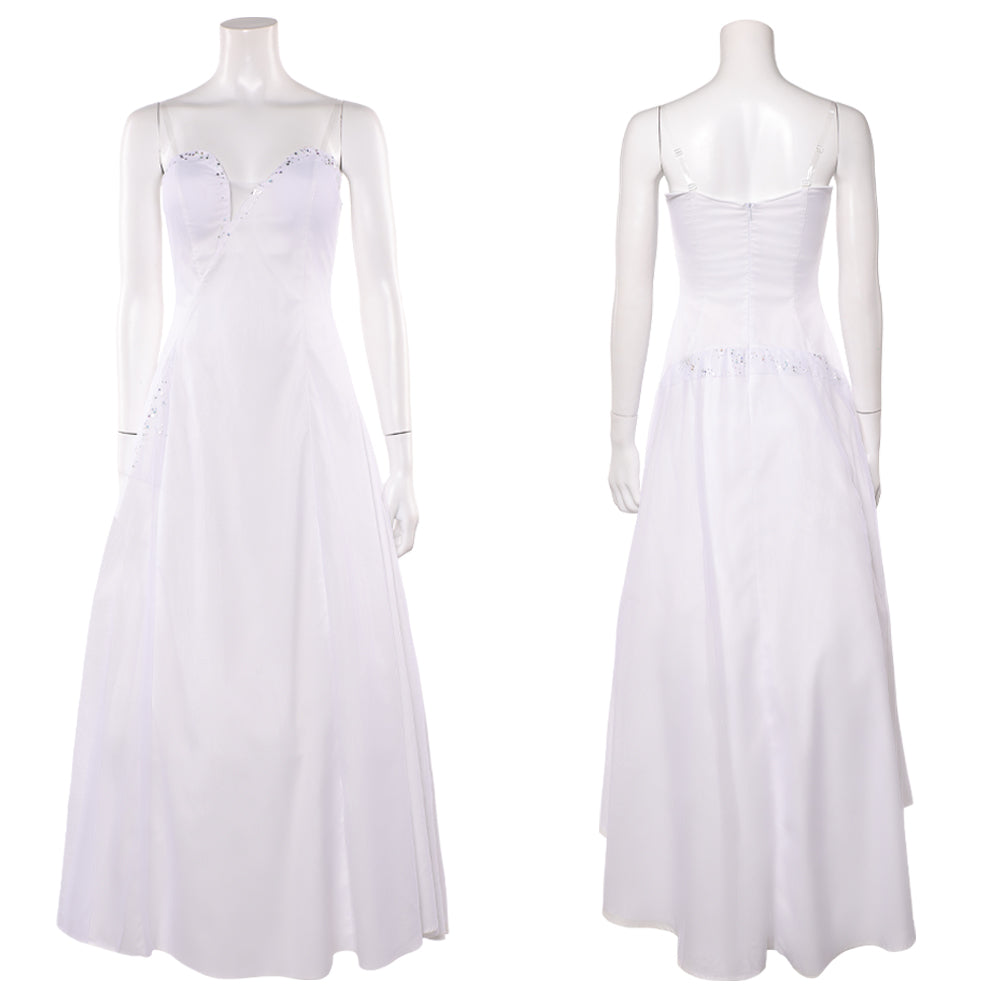 Wicked for Good Glinda weiß Kleid Glinda Cosplay Outfit