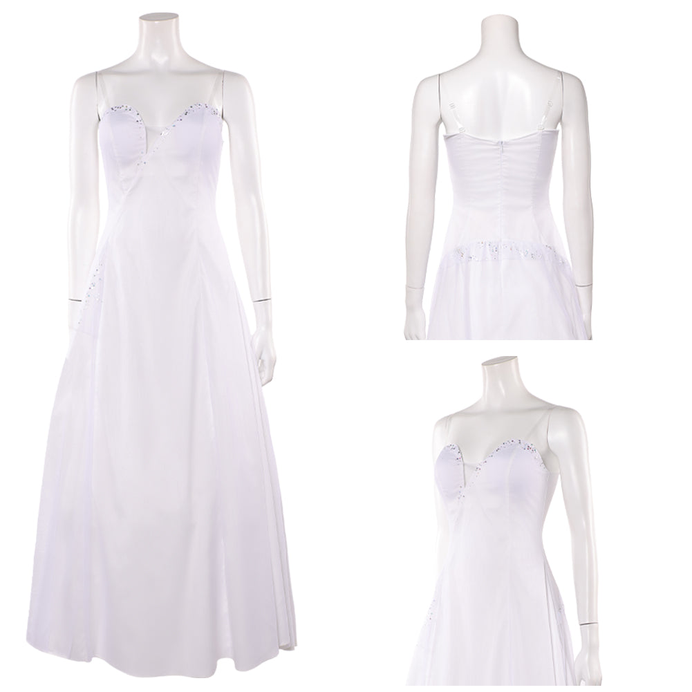 Wicked for Good Glinda weiß Kleid Glinda Cosplay Outfit