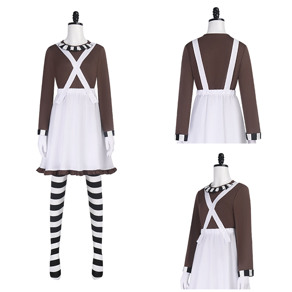 Willy Wonka Charlie und die Schokoladenfabrik Oompa-Loompa weblich Outfit