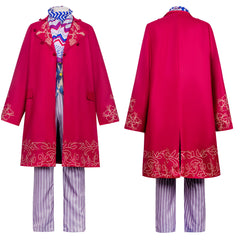 Willy Wonka rot Kostüm Charlie und die Schokoladenfabrik Wonka Cosplay Outfit
