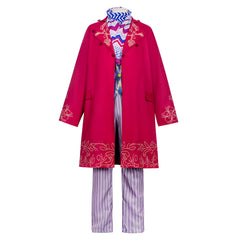 Willy Wonka rot Kostüm Charlie und die Schokoladenfabrik Wonka Cosplay Outfit