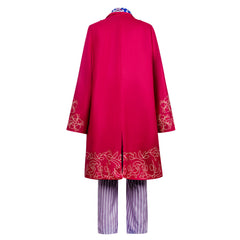 Willy Wonka rot Kostüm Charlie und die Schokoladenfabrik Wonka Cosplay Outfit
